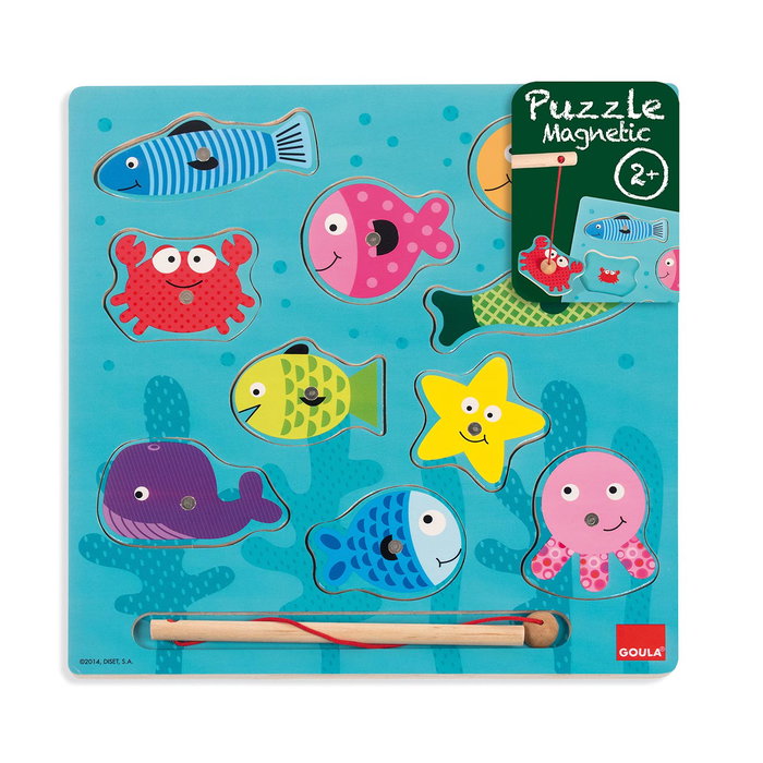 Goula Puzzle encajable pesca Magnético de madera de 11 Piezas Goula Puzzle encajable pesca Magnético de madera de 11 Piezas