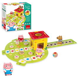 Goula Los Tres Cerditos 53146 Juego Cooperativo Infantil de Madera para Niños +2 Años