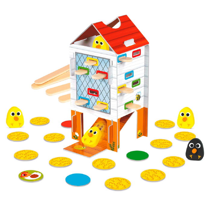 Goula Happy Chickens Juego de Habilidad de Madera para Niños de 3 a 5 Años