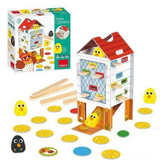 Goula Happy Chickens Juego de Habilidad de Madera Goula Happy Chickens Juego de Habilidad de Madera