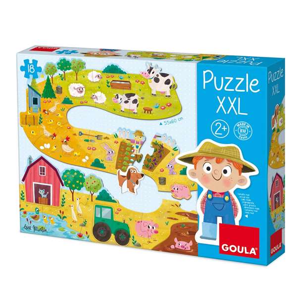 Goula Puzzle XXL de Cartón Granja 17 Piezas para Niños a Partir de 2 Años