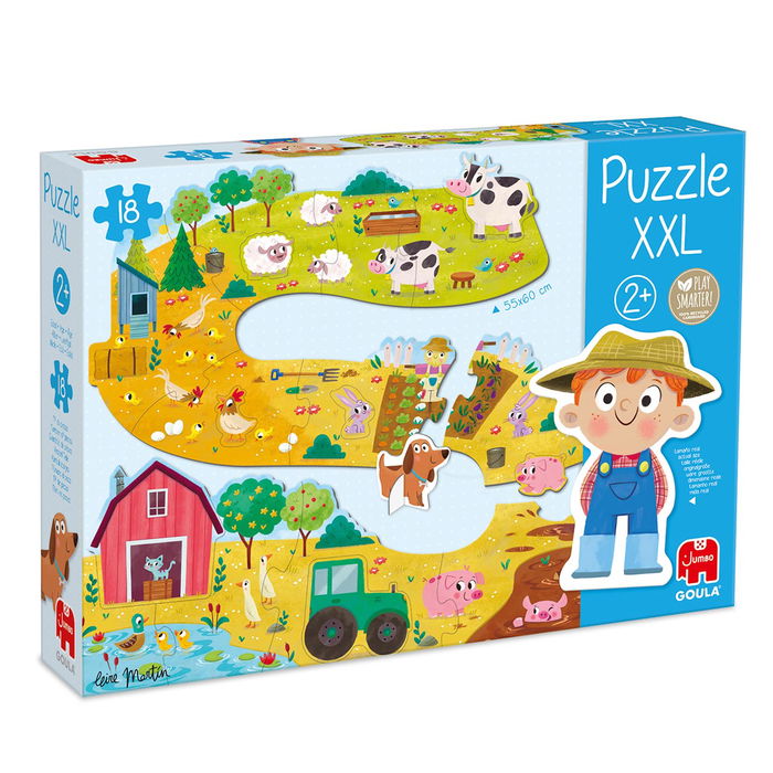 Goula Puzzle XXL Granja 53176 con 17 Piezas y Figuras para Niños +3 Años