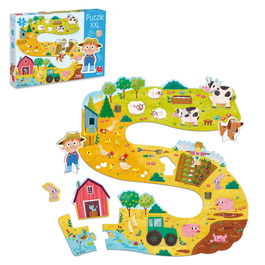 Goula Puzzle XXL Granja 53176 con 17 Piezas y Figuras para Niños +3 Años