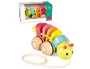 Diset Juego Didáctico de Arrastre Gusanito de Madera para Bebé, Primeros Pasos, Estimula Motricidad y Colores, 10 Meses+