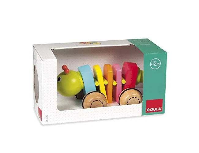 Diset Juego didáctico de arrastre gusanito de madera