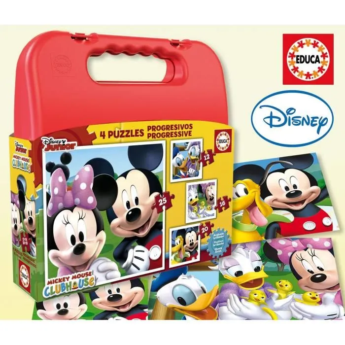 Educa Maleta Puzzles Progresivos Mickey Mouse (12, 16, 20 y 25 piezas) Educa Maleta Puzzles Progresivos Mickey Mouse (12, 16, 20 y 25 piezas)