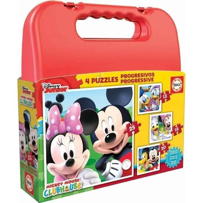 Educa Maleta Puzzles Progresivos Mickey Mouse (12, 16, 20 y 25 piezas) Educa Maleta Puzzles Progresivos Mickey Mouse (12, 16, 20 y 25 piezas)