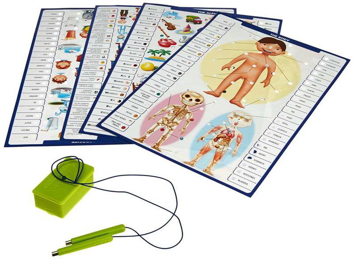 Educa Borrás Juego Conector Aprendo Inglés con 8 Láminas y 352 Preguntas