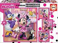 Educa Puzzles Progresivos Minnie Happy Helpers 12-16-20-25 Piezas Edad 3-5 Años