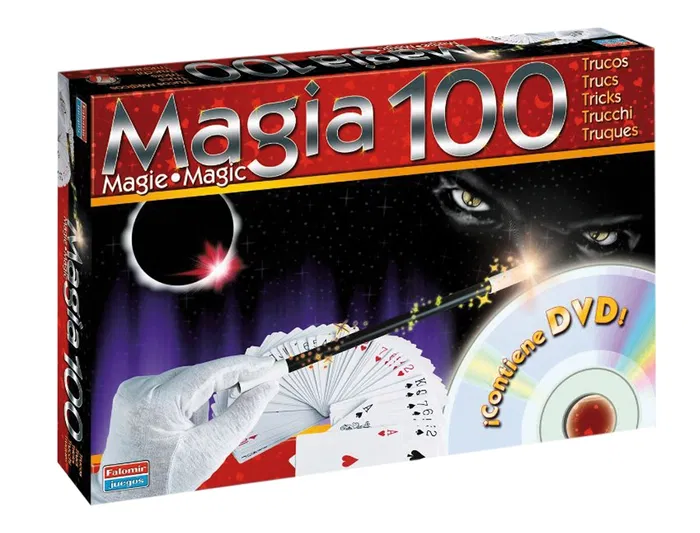 Falomir Juego de Mesa Magia 100 Trucos para Niños a Partir de 7 Años con DVD
