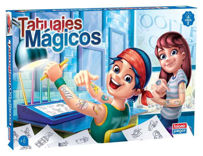 Falomir Juego Tatuajes Magicos Azul 112 Tatuajes Edad Recomendada +6 Años