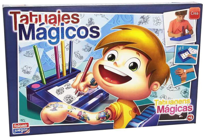 Falomir Juego Tatuajes Magicos Azul 112 Tatuajes Edad Recomendada +6 Años