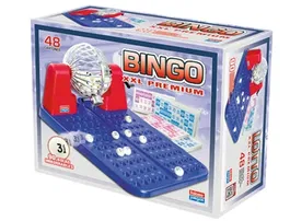 Falomir Bingo XXL Premium 48 Cartones y Bolas Imborrables 40x33x21 cm