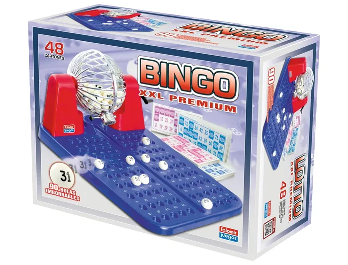 Falomir Bingo XXL Premium Juego de Mesa para Toda la Familia con Bote Automático