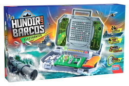 Falomir Juego Hundir los Barcos Electrónico en Maletín para 1 jugador con Luces y Sonidos