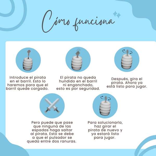 Falomir Juego Pincha el Pirata hasta que salte!!! Edad mínima recomendada: 3 años