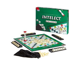 Falomir Juego Intelect Deluxe con Fichas de Madera, Tablero de Cartón, Marcador y Reloj