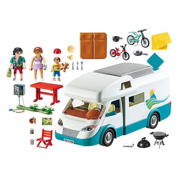Playmobil Caravana de Verano 70280 Family Fun para Niños a Partir de 4 Años, Juguete de Plástico