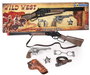 Gonher Set Revolver y Rifle Wild West 498/0 con Pistola 80/0, Cartuchera, Cinturón, Esposas y Estrella Sheriff, Usa Fulminantes 8 Tiros
