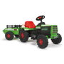 Injusa Tractor Básico 6V con Remolque, Luces y Sonidos Verde