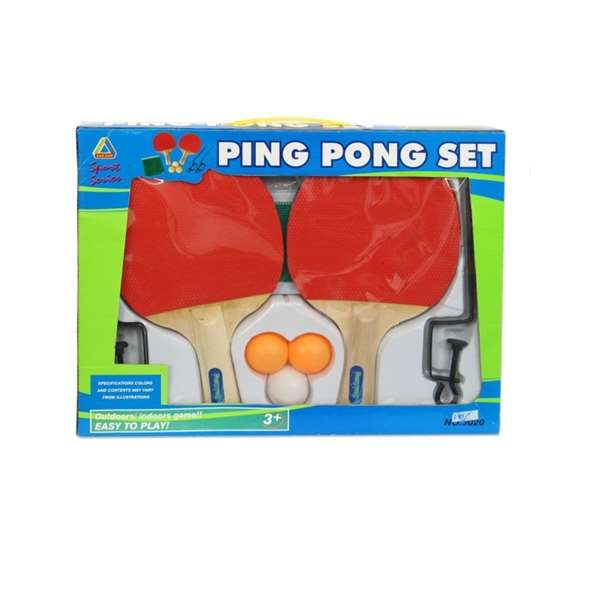 Juinsa Set de Palas de Ping Pong de Madera para 2 Jugadores con 2 Palas y 3 Pelotas en Caja Juinsa Set de Palas de Ping Pong de Madera para 2 Jugadores con 2 Palas y 3 Pelotas en Caja
