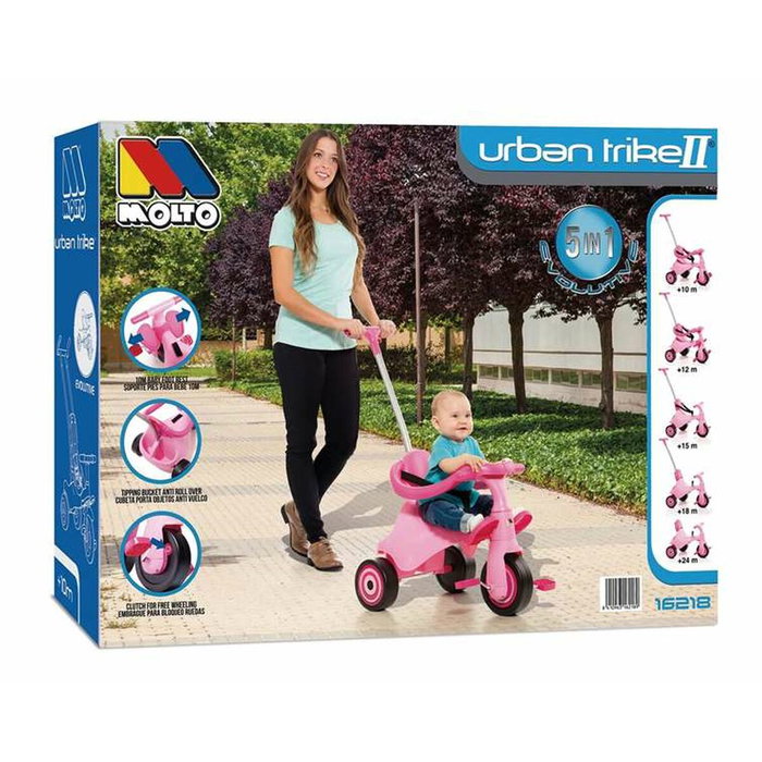 Molto Triciclo Urban Trike City Rosa 5 en 1 (89 cm) Molto Triciclo Urban Trike City Rosa 5 en 1 (89 cm)
