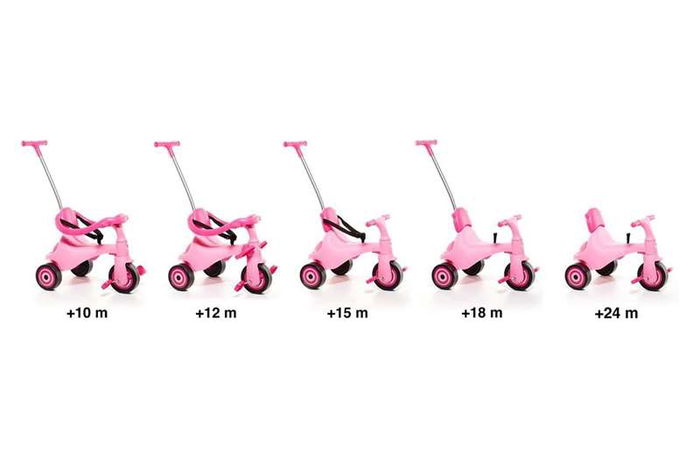 Molto Triciclo Urban Trike City Rosa 5 en 1 (89 cm)