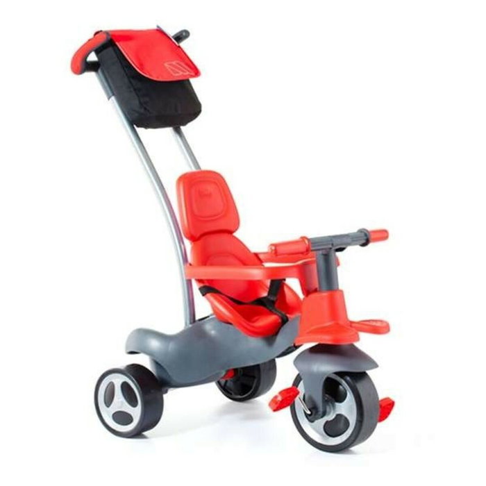 Molto Urban Trike Triciclo rojo con palo, cinturón, bolsa y rueda goma Molto Urban Trike Triciclo rojo con palo, cinturón, bolsa y rueda goma