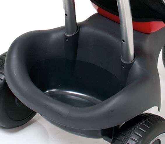 Molto Triciclo Urban Trike Rojo con Palo, Cinturón, Bolsa y Rueda de Goma 98 cm