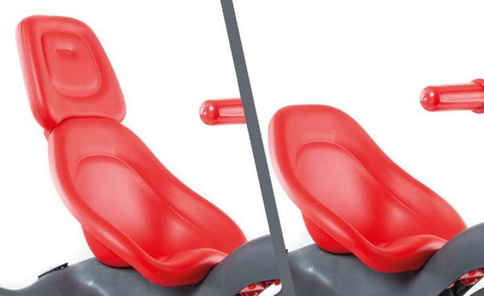 Molto Triciclo Urban Trike Rojo con Palo, Cinturón, Bolsa y Rueda de Goma 98 cm