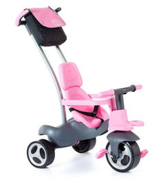 Molto Urban Trike Triciclo Rosa con Palo, Cinturón, Bolsa y Rueda de Goma 98 cm