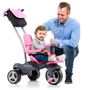 Molto Urban Trike Triciclo Rosa con Palo, Cinturón, Bolsa y Rueda de Goma 98 cm