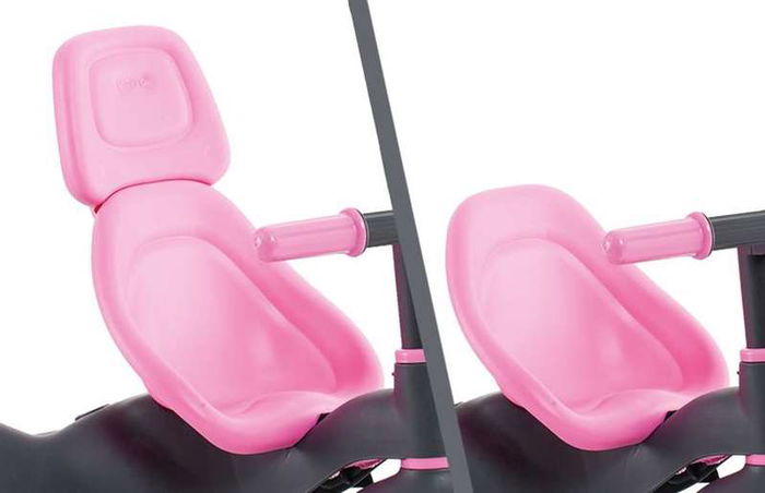 Molto Urban Trike Triciclo Rosa con Palo, Cinturón, Bolsa y Rueda de Goma 98 cm