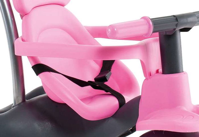 Molto Urban Trike Triciclo Rosa con Palo, Cinturón, Bolsa y Rueda de Goma 98 cm