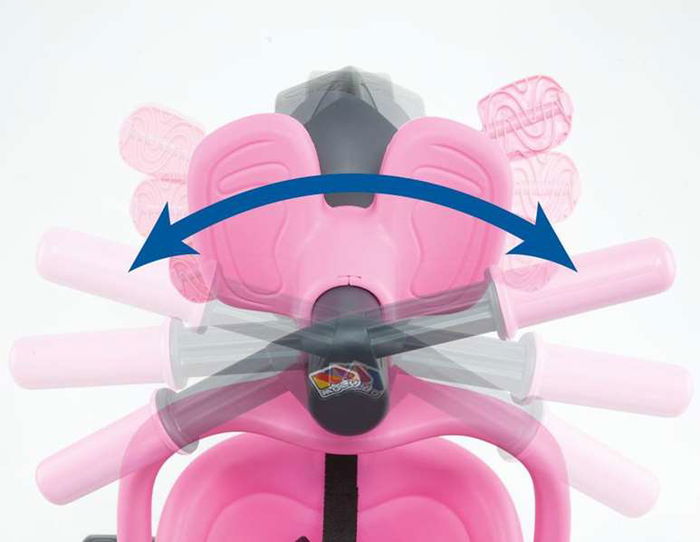 Molto Urban Trike Triciclo Rosa con Palo, Cinturón, Bolsa y Rueda de Goma 98 cm