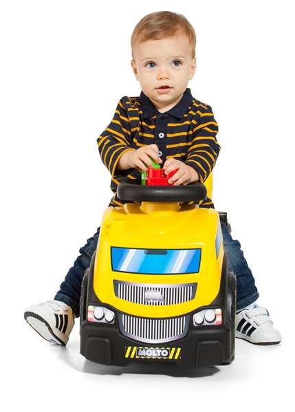 Molto Correpasillos Camión con 10 Blocks 89 cm para Niños y Niñas a Partir de 36 Meses Juguete de Plástico