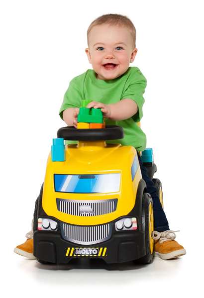 Molto Correpasillos Camión con 10 Blocks 89 cm para Niños y Niñas a Partir de 36 Meses Juguete de Plástico