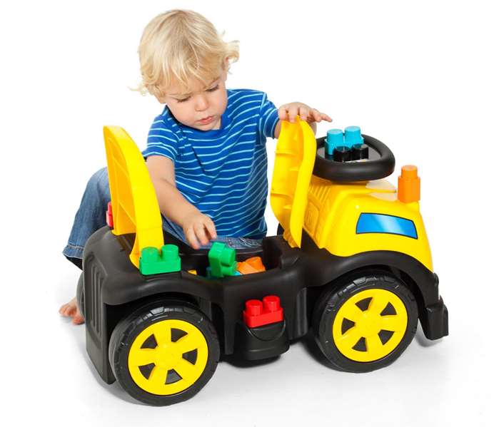 Molto Correpasillos Camión con 10 Blocks 89 cm para Niños y Niñas a Partir de 36 Meses Juguete de Plástico