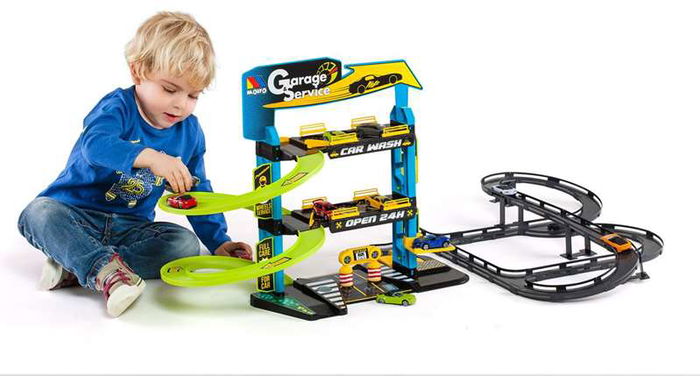 Molto Parking 3 plantas mas pistas con 5 coches 59x55x33 cm