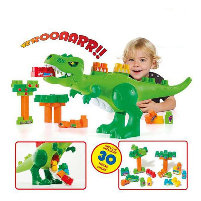 Molto Juego de construcción dinosaurio con 30 piezas y sonidos electrónicos