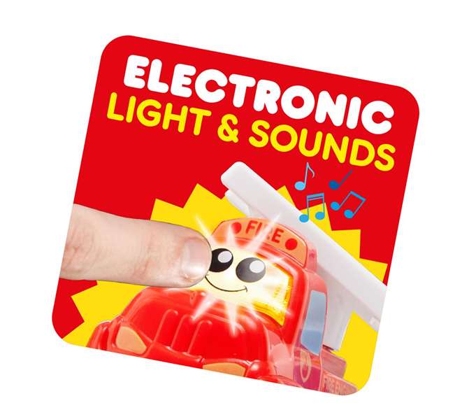 Molto Juego Construcción Estación de Bomberos con Coche Electrónico, Luz y Sonido 53x31x31 cms