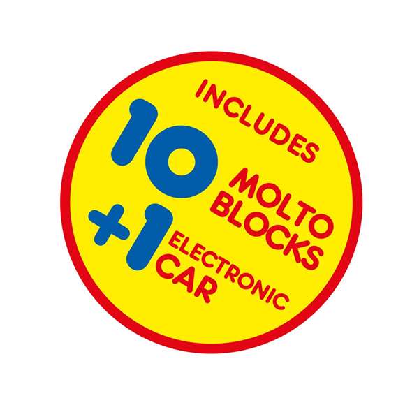 Molto Juego Construcción Estación de Bomberos con Coche Electrónico, Luz y Sonido 53x31x31 cms