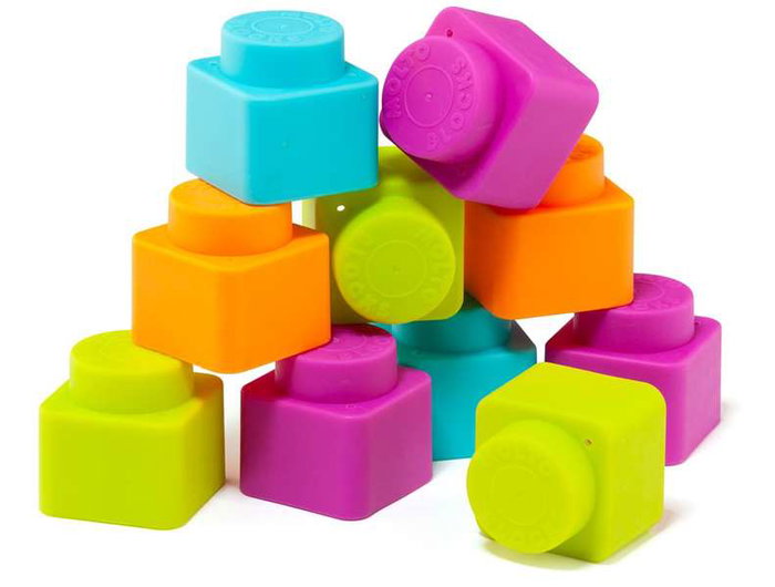 Molto Juego Construccion Bolsa 24 Piezas Blanditas para Bebes y Niños desde 6 Meses