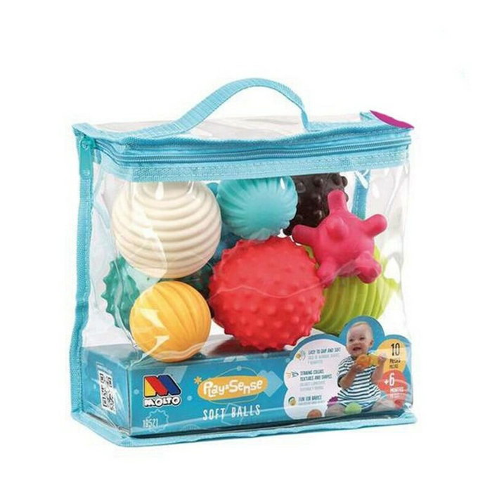 Molto Bolsa de 10 Pelotas Sensoriales para Bebés Molto Bolsa de 10 Pelotas Sensoriales para Bebés