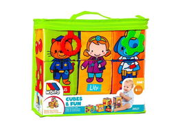 Molto Bolsa Cubos Aprendizaje de Tela 6 Piezas