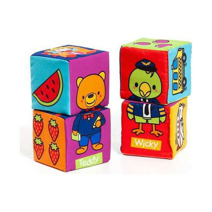 Molto Bolsa cubos aprendizaje de tela 6 piezas Molto Bolsa cubos aprendizaje de tela 6 piezas