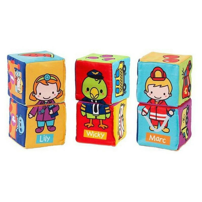 Molto Bolsa cubos aprendizaje de tela 6 piezas Molto Bolsa cubos aprendizaje de tela 6 piezas