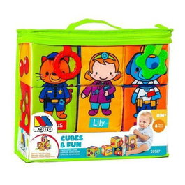 Molto Bolsa cubos aprendizaje de tela 6 piezas