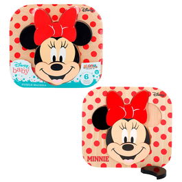 WOOMAX Puzzle madera Minnie Disney 22x20cm 6 piezas para +12 meses