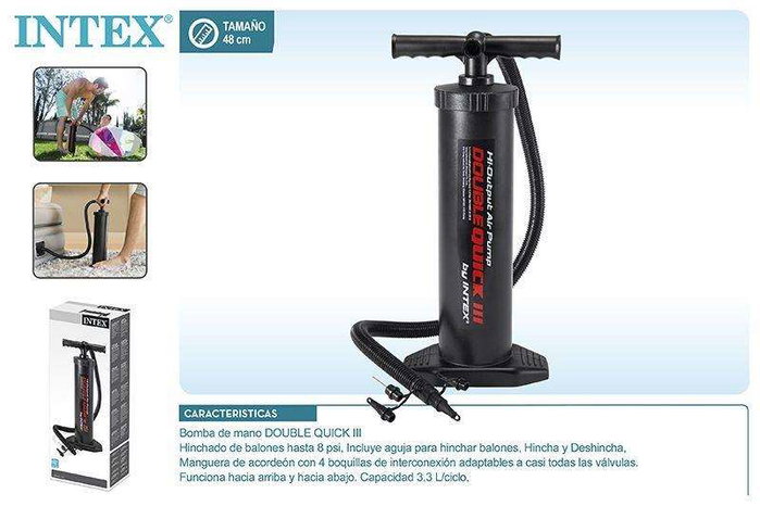 Intex Hinchador manual Double Quick II 48 cm